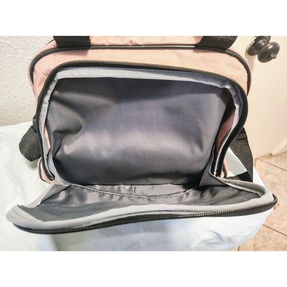Women's Pink TAG two compartment small travel bag Soft Case With Measurements - Picture 4 of 10